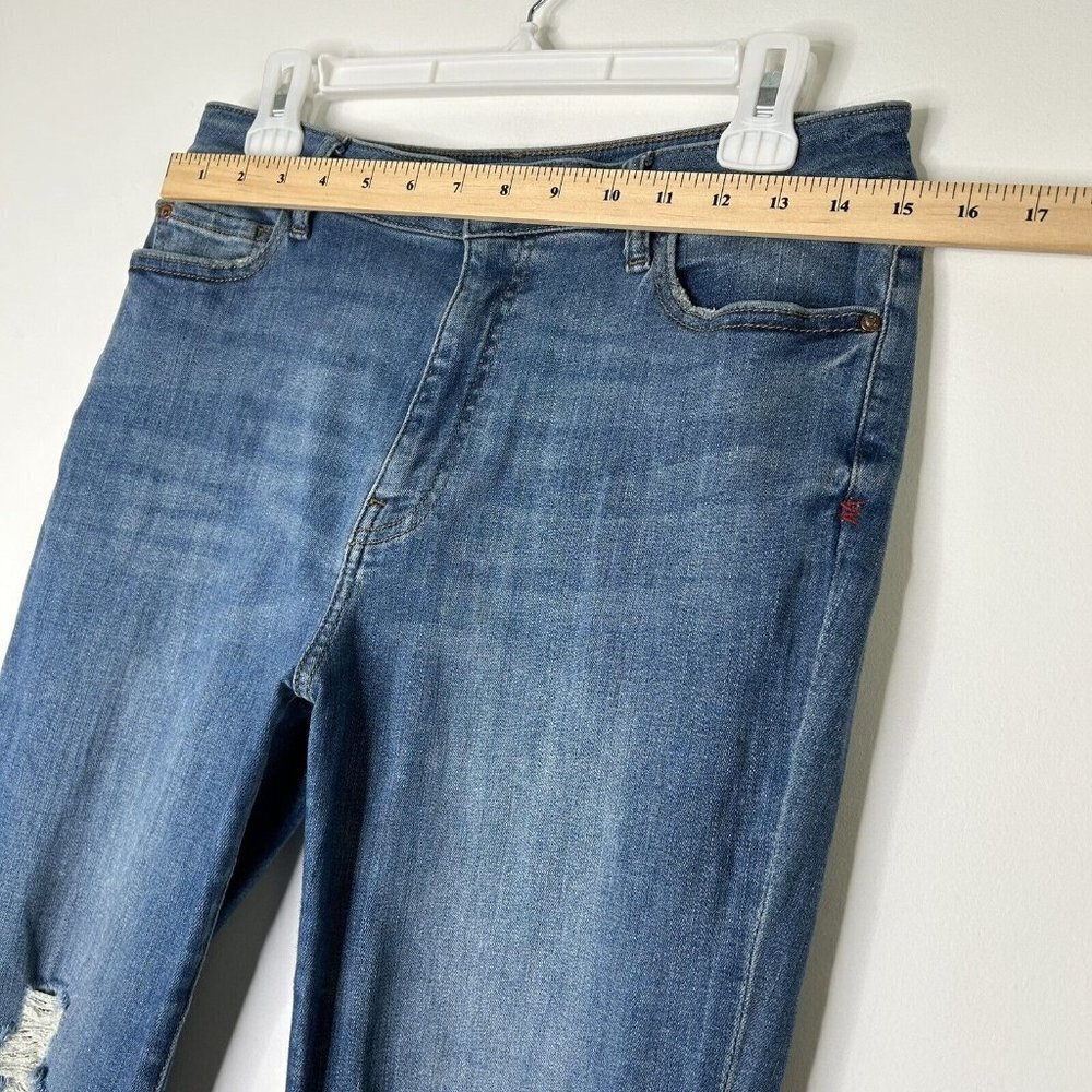 Warp and Weft Straight Crop Jeans Womens Size 30 High Rise Dip Dye - Picture 5 of 12